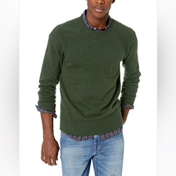 J. Crew Crewneck Pullover Olive Green Sweater in Lambswool blend. XL - Picture 6 of 6